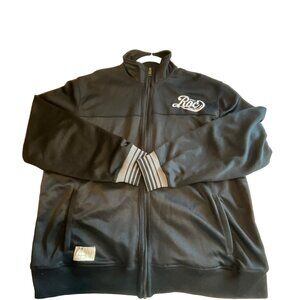 Rocawear Black‎ Extra Large  Polyester Jacket Zip Pockets Contrasting Under Arm
